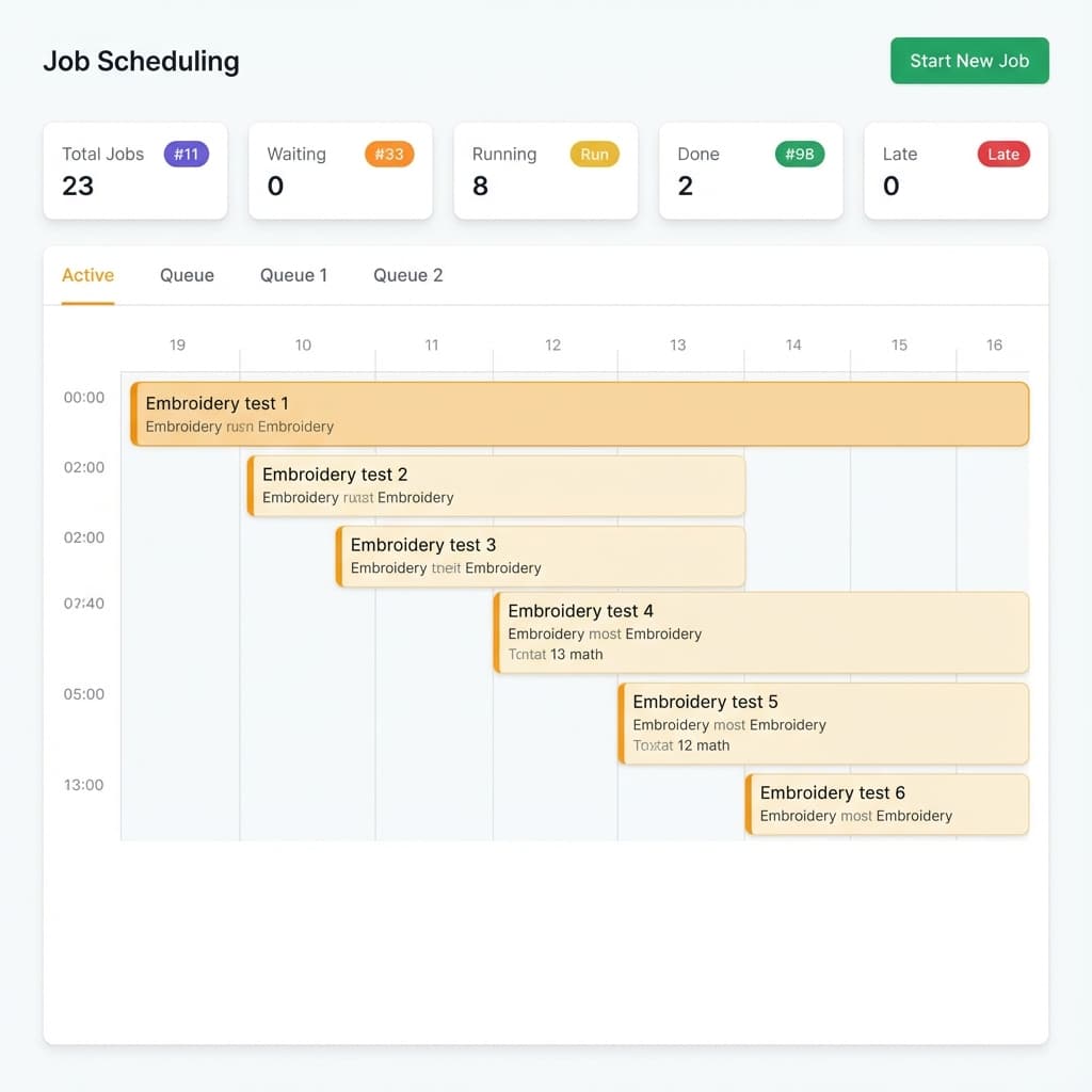Schedule View - Manage job queues and timelines